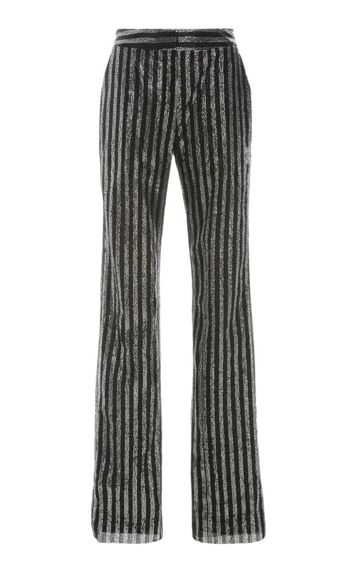 Sally Lapointe Sequins Straight Leg Trouser