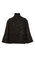 Sally Lapointe Swarovski Embroidered Bell Sleeve Jacket