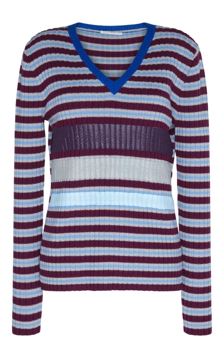 Marco De Vincenzo Knit Rib V-neck Jumper