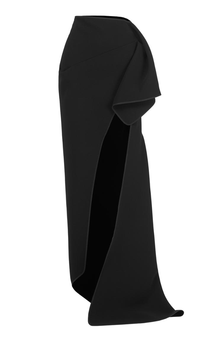 Maticevski Dream Ruffled Crepe Maxi Skirt