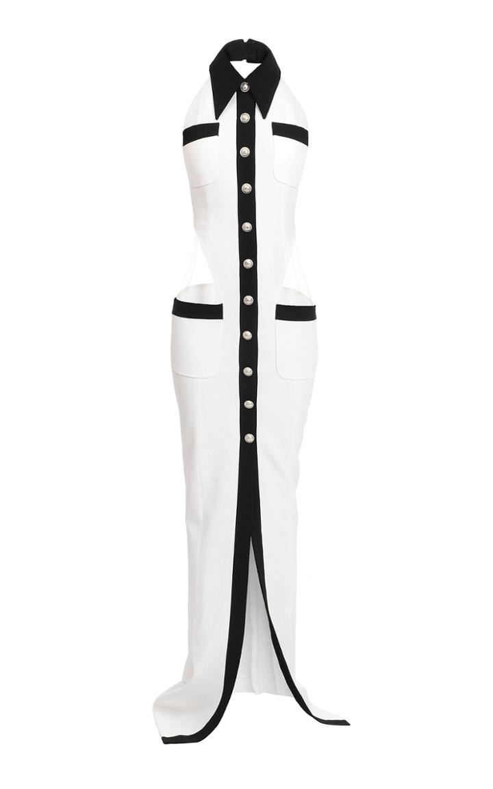 Balmain Two-tone Sleeveless Dress