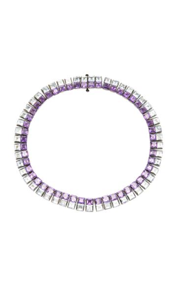 Lynn Ban Jewelry Riviere Amethyst And Aquamarine Necklace