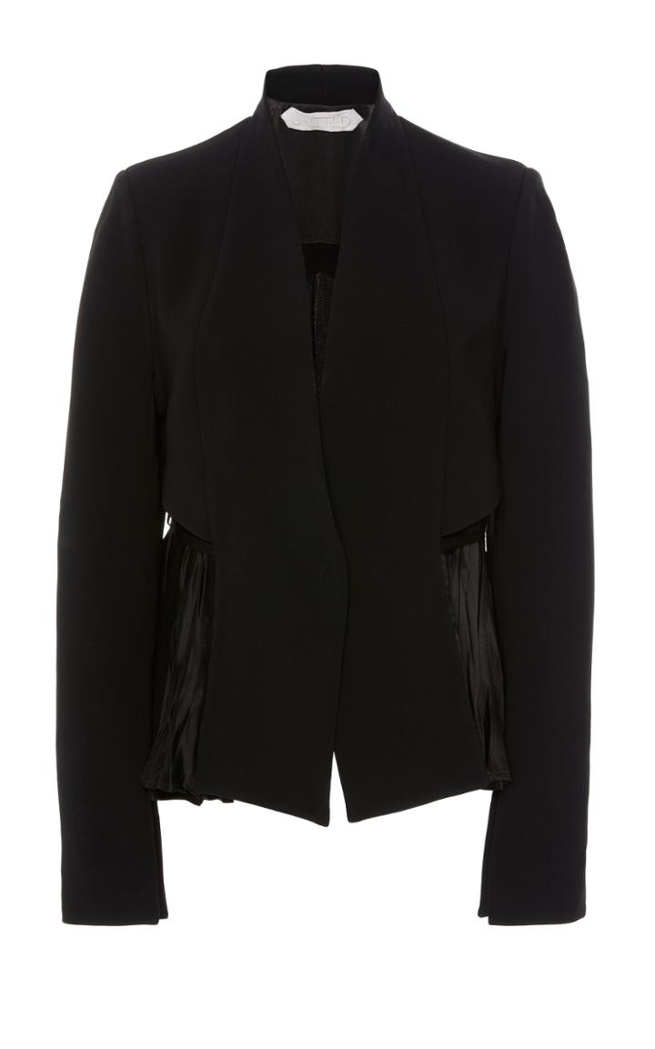 Unttld Andria Georgette-trimmed Crepe Jacket