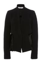 Unttld Andria Georgette-trimmed Crepe Jacket