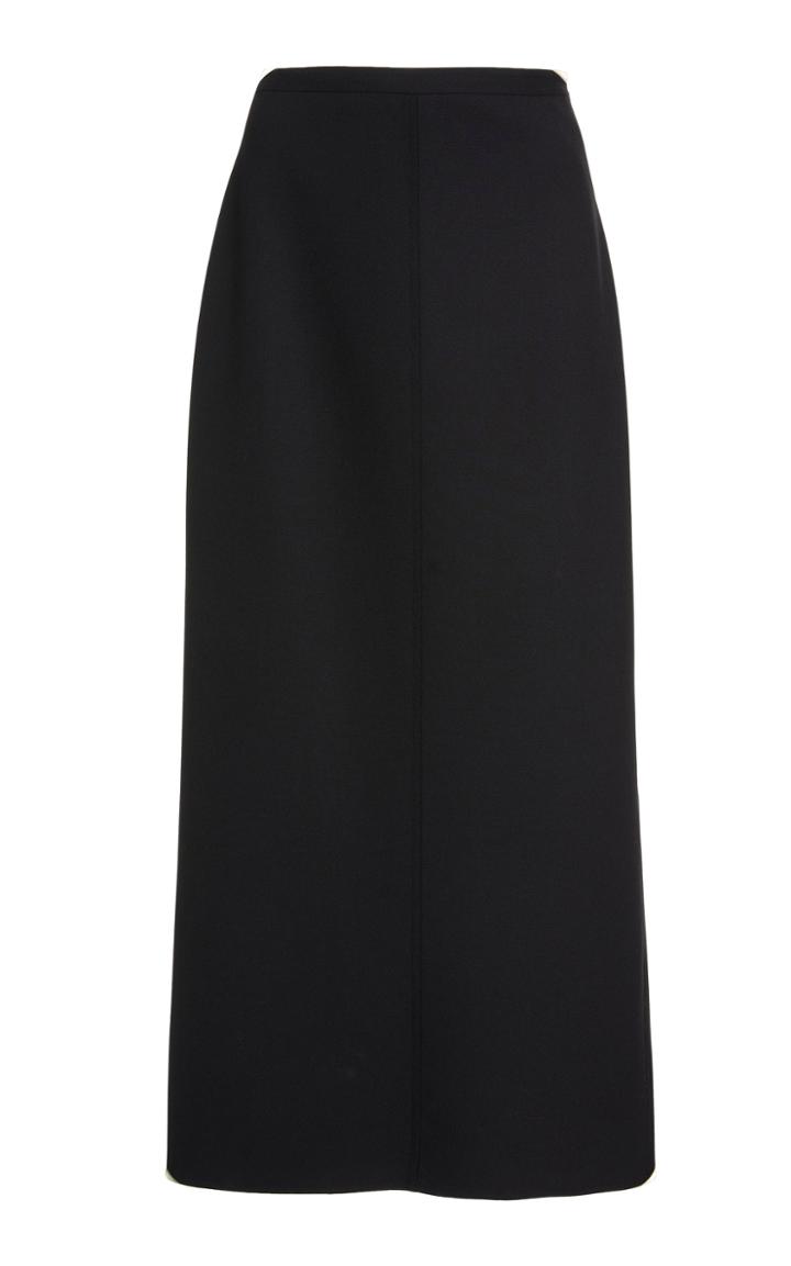 Moda Operandi The Row Matias Stretch Wool Midi Skirt