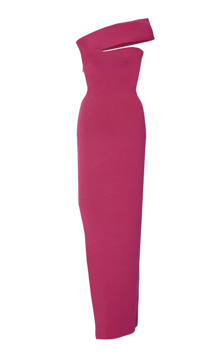 Solace London Lavena Spliced Ribbed-knit Dress