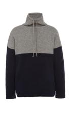 Ralph Lauren Purple Label Colorblock Funnel Neck Sweater