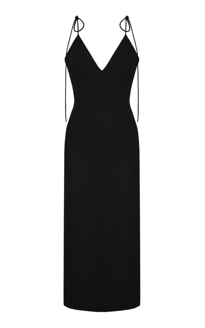 Moda Operandi Matriel Tie-detailed Twill Midi Dress
