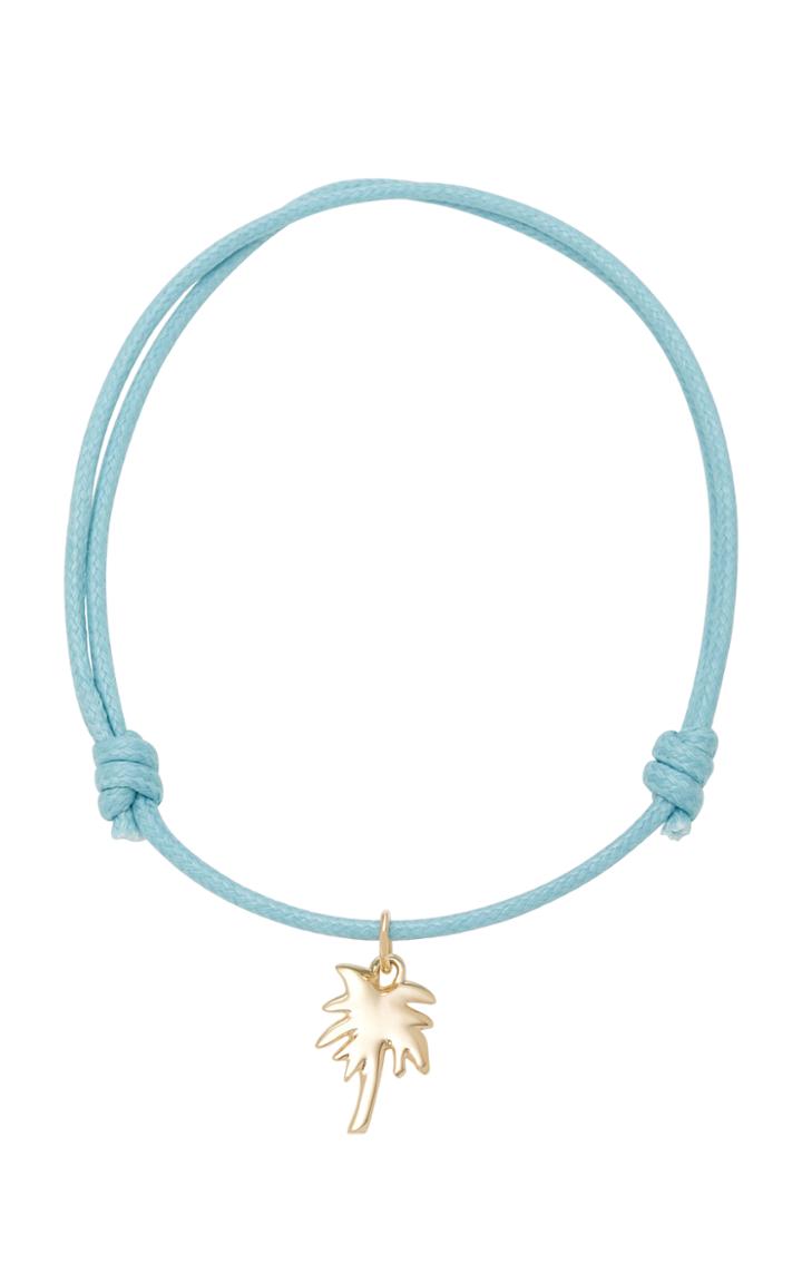 With Love Darling Palm Tree 18k Gold Cord Bracelet