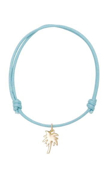 With Love Darling Palm Tree 18k Gold Cord Bracelet