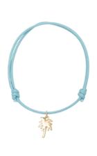 With Love Darling Palm Tree 18k Gold Cord Bracelet