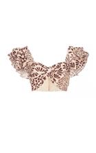 Moda Operandi Alexis Verna Cotton Abstract Crop Top Size: M