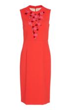 Herve Pierre Embroidered Sleeveless Dress