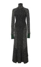 Victoria Beckham Melange Knit Long Sleeve Midi Dress