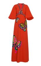 Andrew Gn Butterfly Sequined Maxi Dress