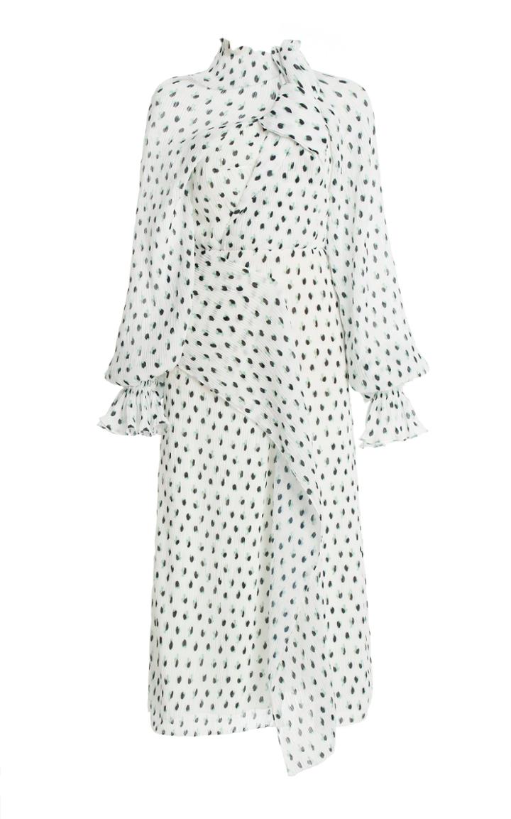 Moda Operandi Roland Mouret Giza Polka-dot Crepe Dress