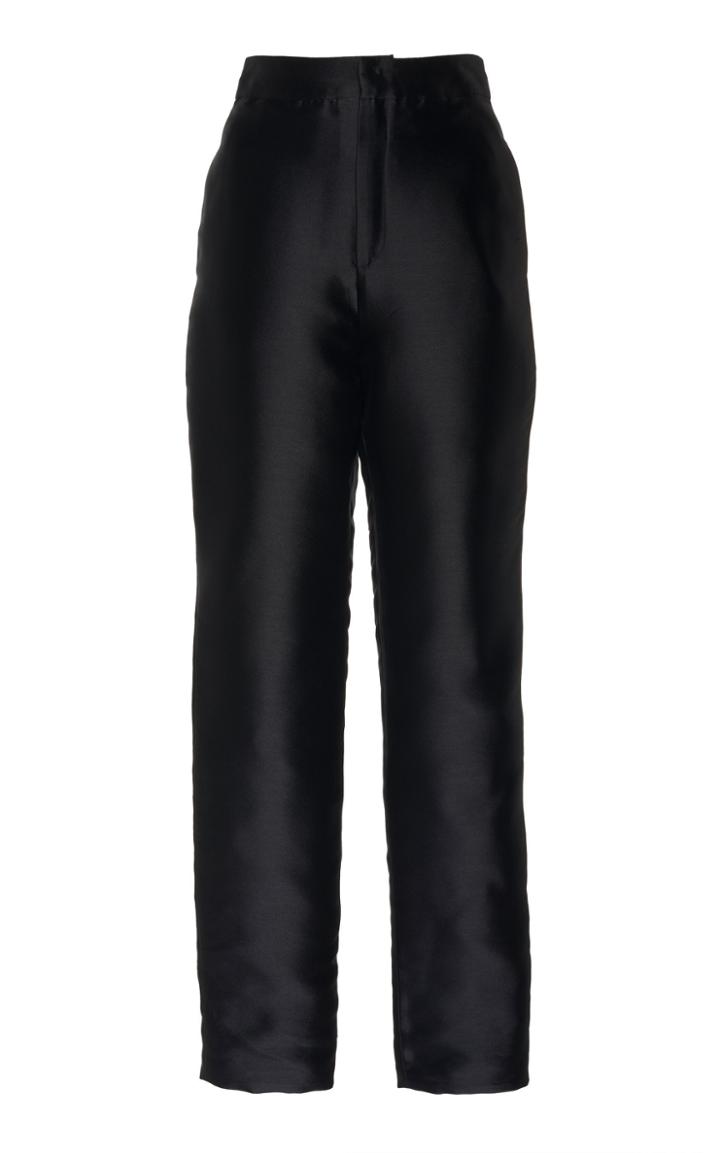 Huishan Zhang Eliza Straight Leg Wool And Silk Blend Pants
