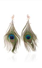 Wendy Yue Peacock Feather Earrings