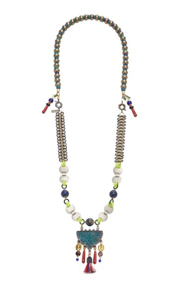 Montageart Lapis Lazuli And Murano Glass Necklace