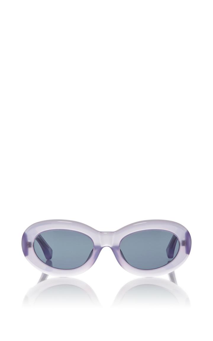 Linda Farrow Dries Van Noten Lilac Lucite Sunglasses