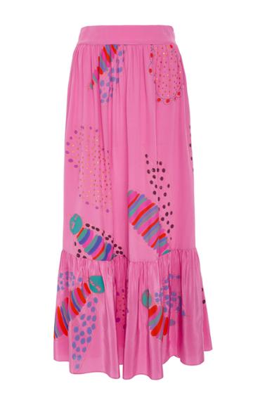 Soler Hand Painted Ana Midi Skirt