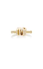 Noush Jewelry Barcode Double Initial Ring