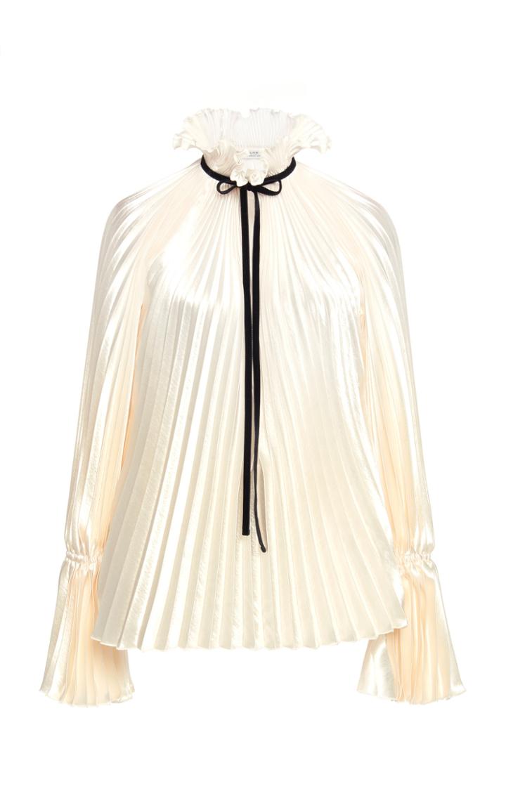 Moda Operandi Philosophy Di Lorenzo Serafini Pleated Satin Blouse