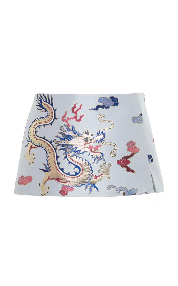 Moda Operandi Attico Dragon Brocade Mini Skirt Size: 38