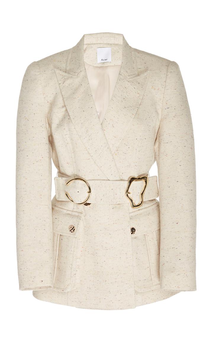 Acler Kota Belted Crepe Blazer