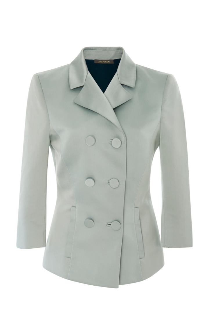 Zac Posen Duchess Satin Blazer