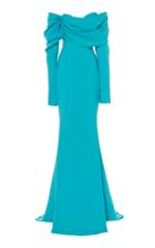Christian Siriano Off-the-shoulder Crepe Gown