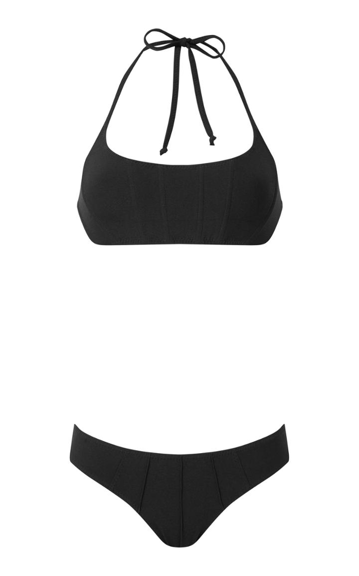 Lisa Marie Fernandez Crepe Corset Bikini