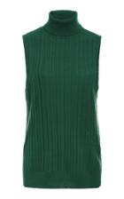 Lee Mathews Classic Cashmere Sleeveless Turtleneck