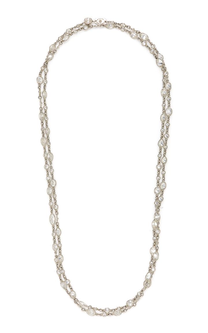 Moda Operandi Oscar Heyman Platinum Assorted Shape Diamonds-by-the-yard Necklace