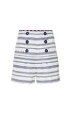Paule Ka Stripe Cotton Pique Shorts