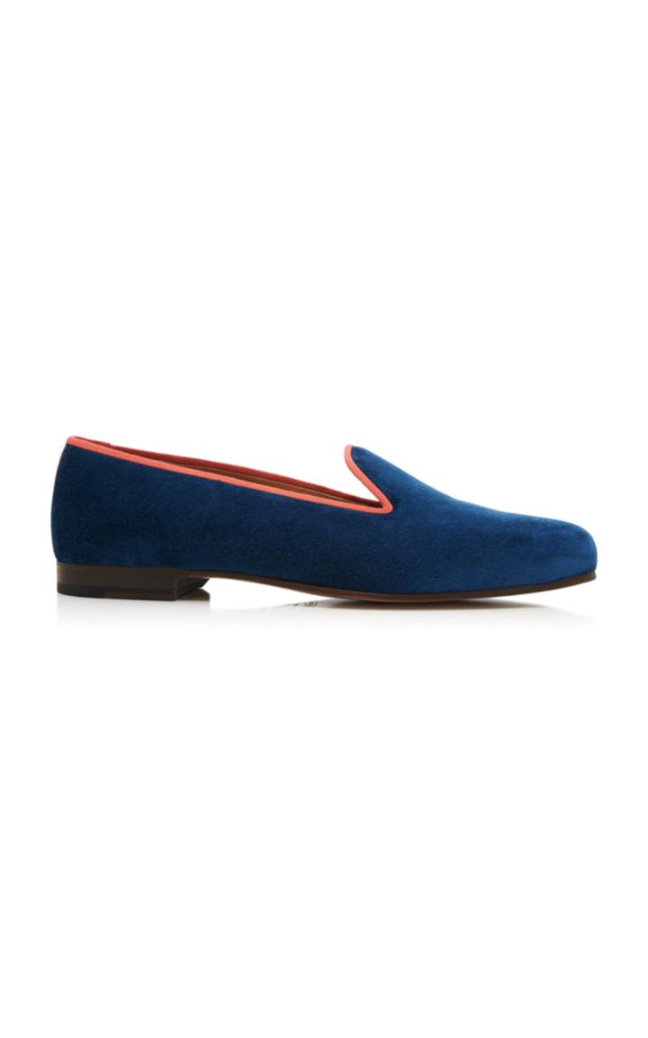 Stubbs & Wootton M'o Exclusive Kingfisher Velvet Slippers