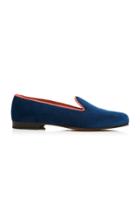 Stubbs & Wootton M'o Exclusive Kingfisher Velvet Slippers