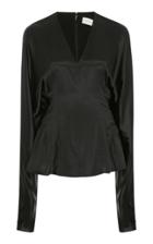 Victoria Beckham Gathered Satin Blouse