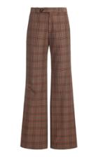 Moda Operandi Molly Goddard Lars Plaid Cotton-blend Flared-leg Trousers