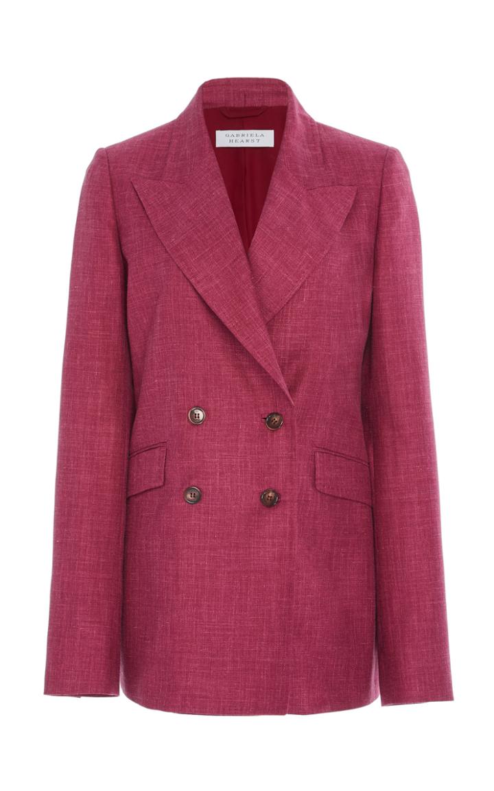 Gabriela Hearst Angela Broadcloth Wool-blend Blazer