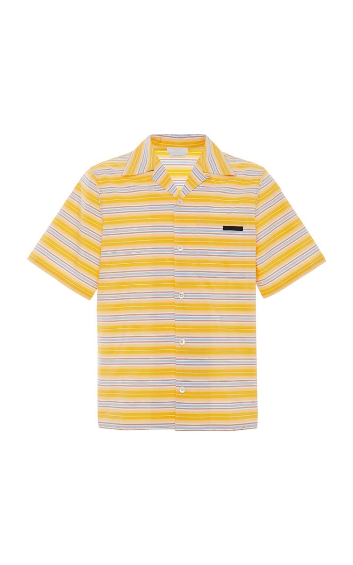 Prada Striped Cotton-poplin Shirt