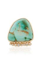 Jill Hoffmeister One-of-a-kind 14k Gold, Diamond And Turquoise Ring