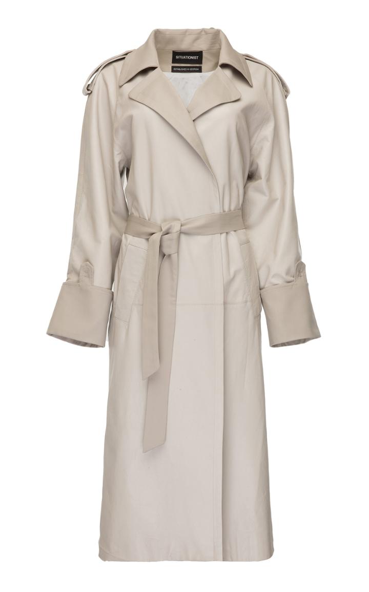 Situationist Belted Cotton Trench
