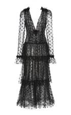 Rodarte Tulle And Sequin Long Sleeve Dress