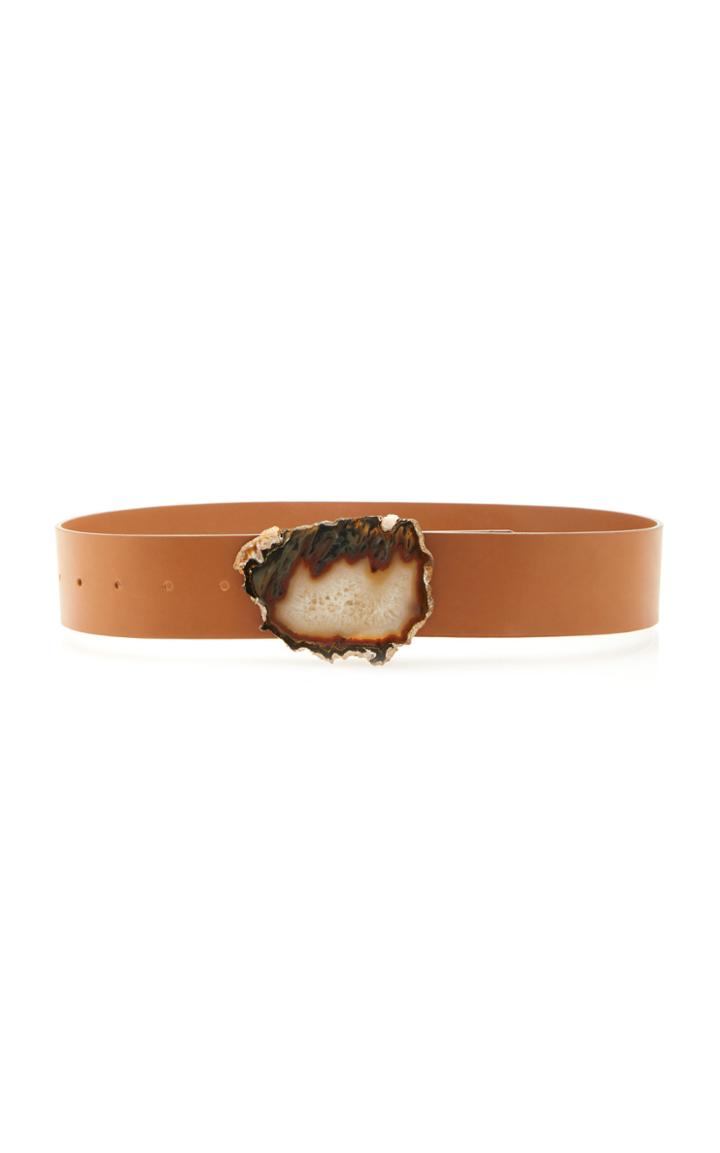 Moda Operandi Gabriela Hearst Wide Agate Leather Belt Size: M