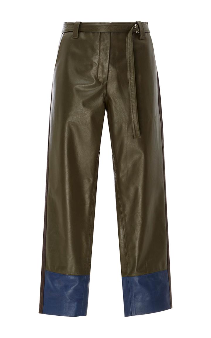Tome Colorblock Leather Skinny Pant