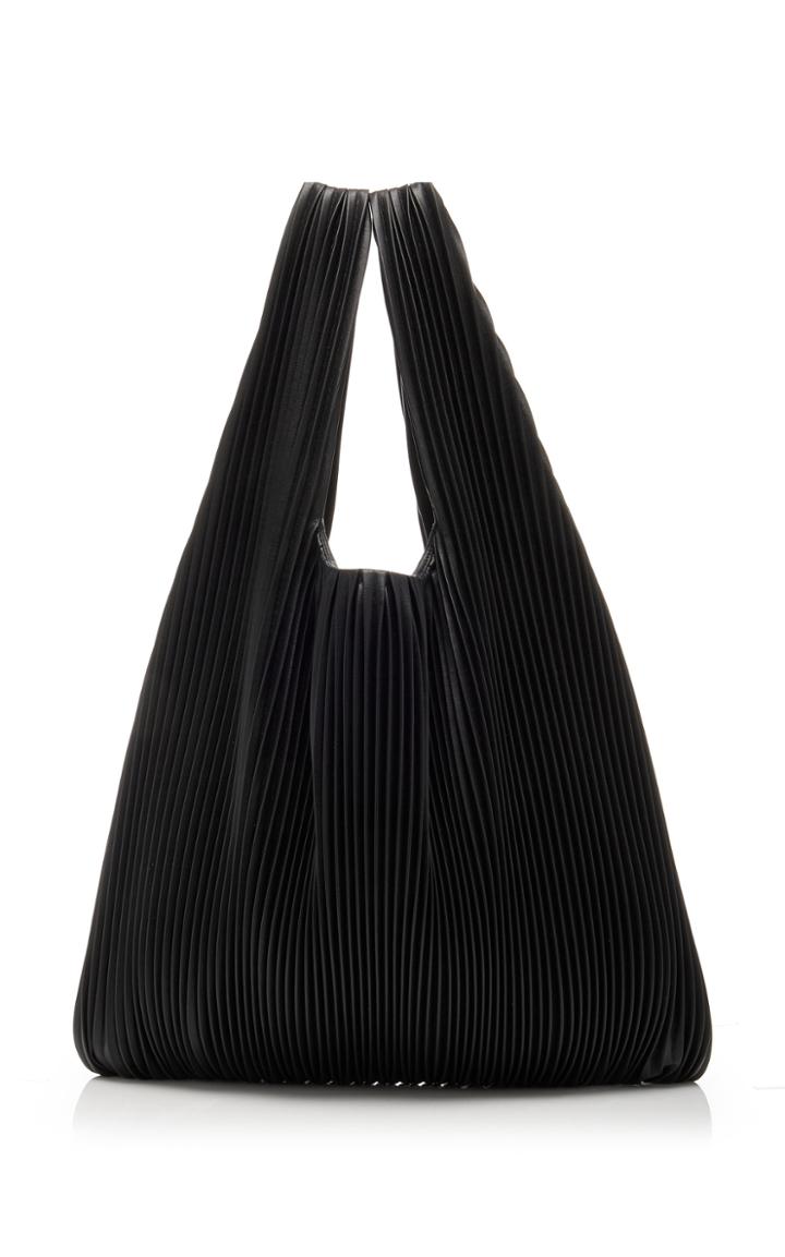 Moda Operandi Nanushka Jo Pleated Vegan Leather Shopper Tote