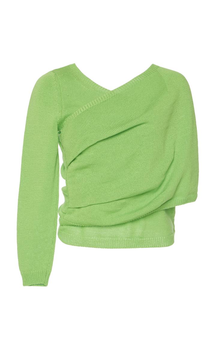 Delpozo Asymmetric Wrap Sweater