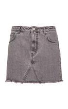 Heron Preston Raw Edge Denim Skirt