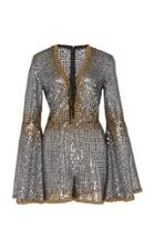 Elie Saab Metallic Embroidered Playsuit